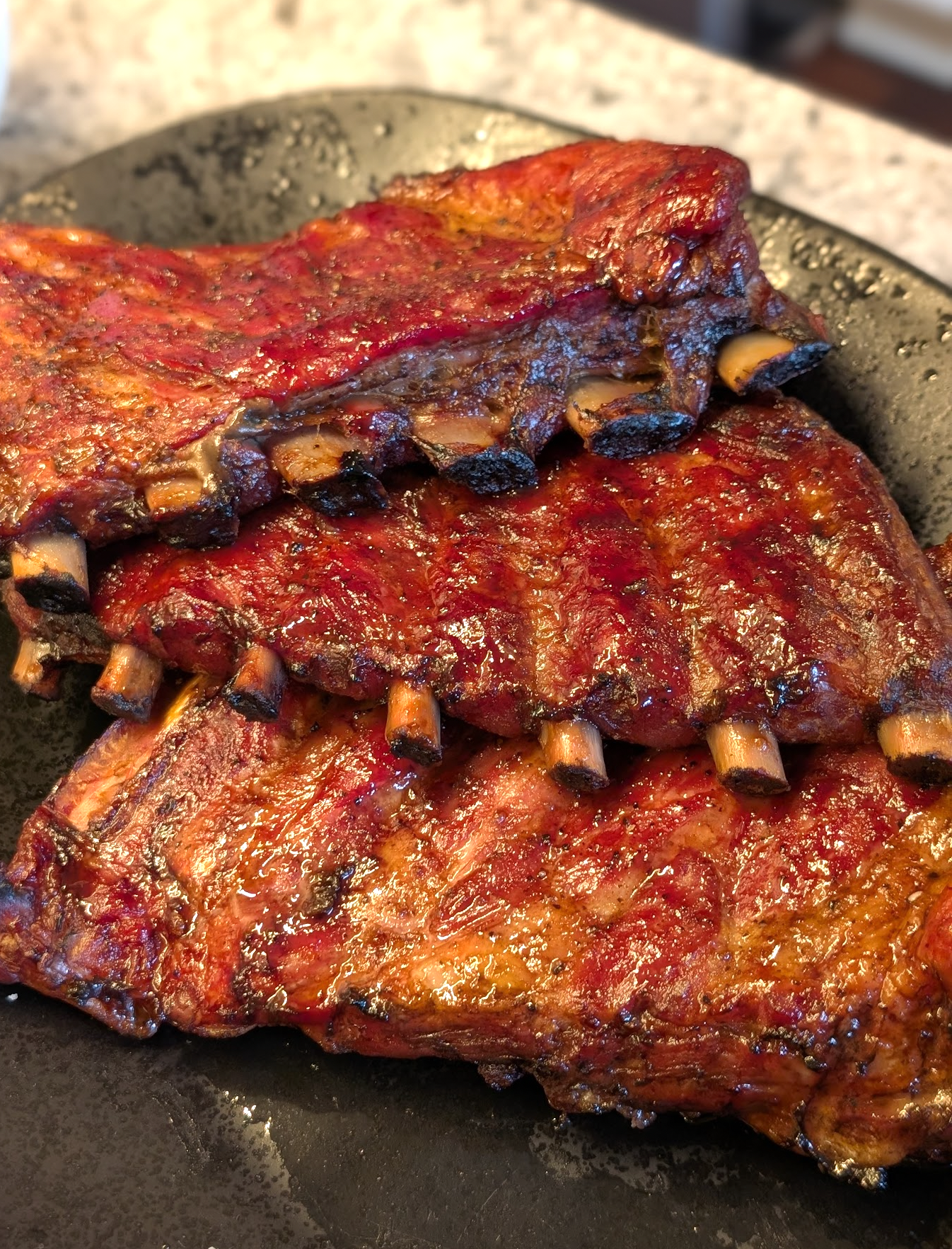 Chipotle stout vinegar smoked pork ribs